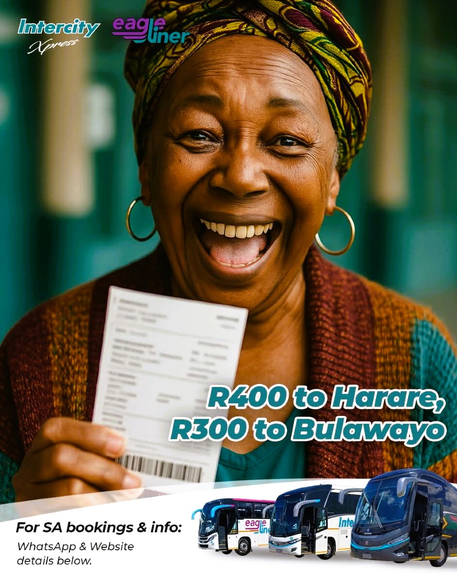 Eagleliner special to Zimbabwe - R400 to Harare and R300 to Bulawayo