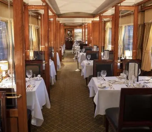 Dining car on the Blue Train
