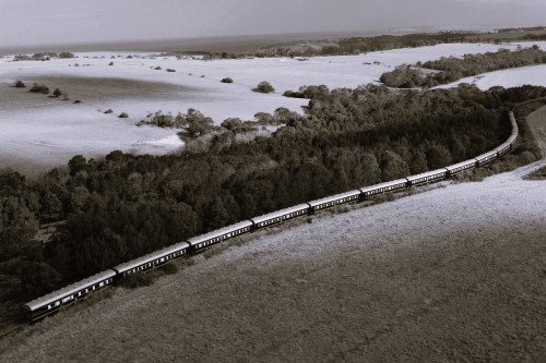 Rovos Rail train making its way through Green Hills