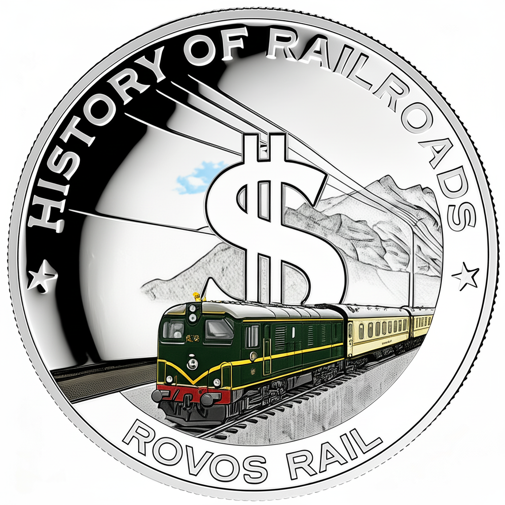 US Dollar coin with Rovos Rail train on it
