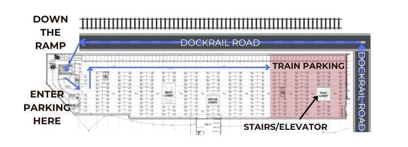 Parking for Ceres Rail next to Dockrail Road
