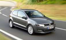 A black Volkswagen Polo