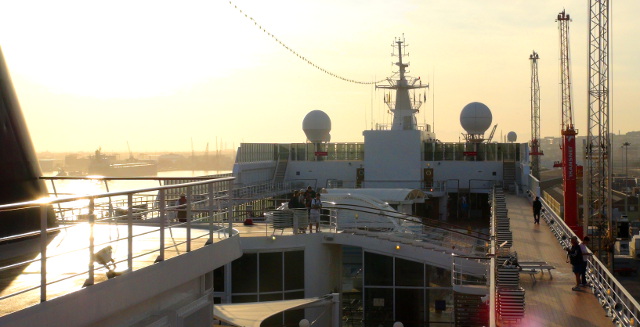 MSC Sinfonia in the morning light in Table Bay Harbour