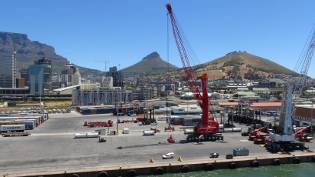 setting sail from Cape Town from Signal Hill in the background