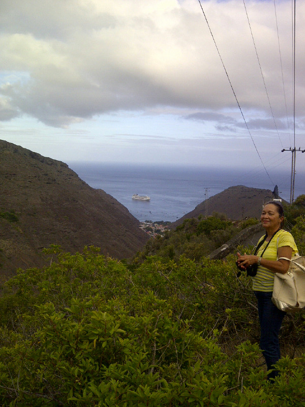 view of the MSC Sinfonia on St Helena Island