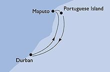 cruise from Durban to Maputo and Portuguese Island