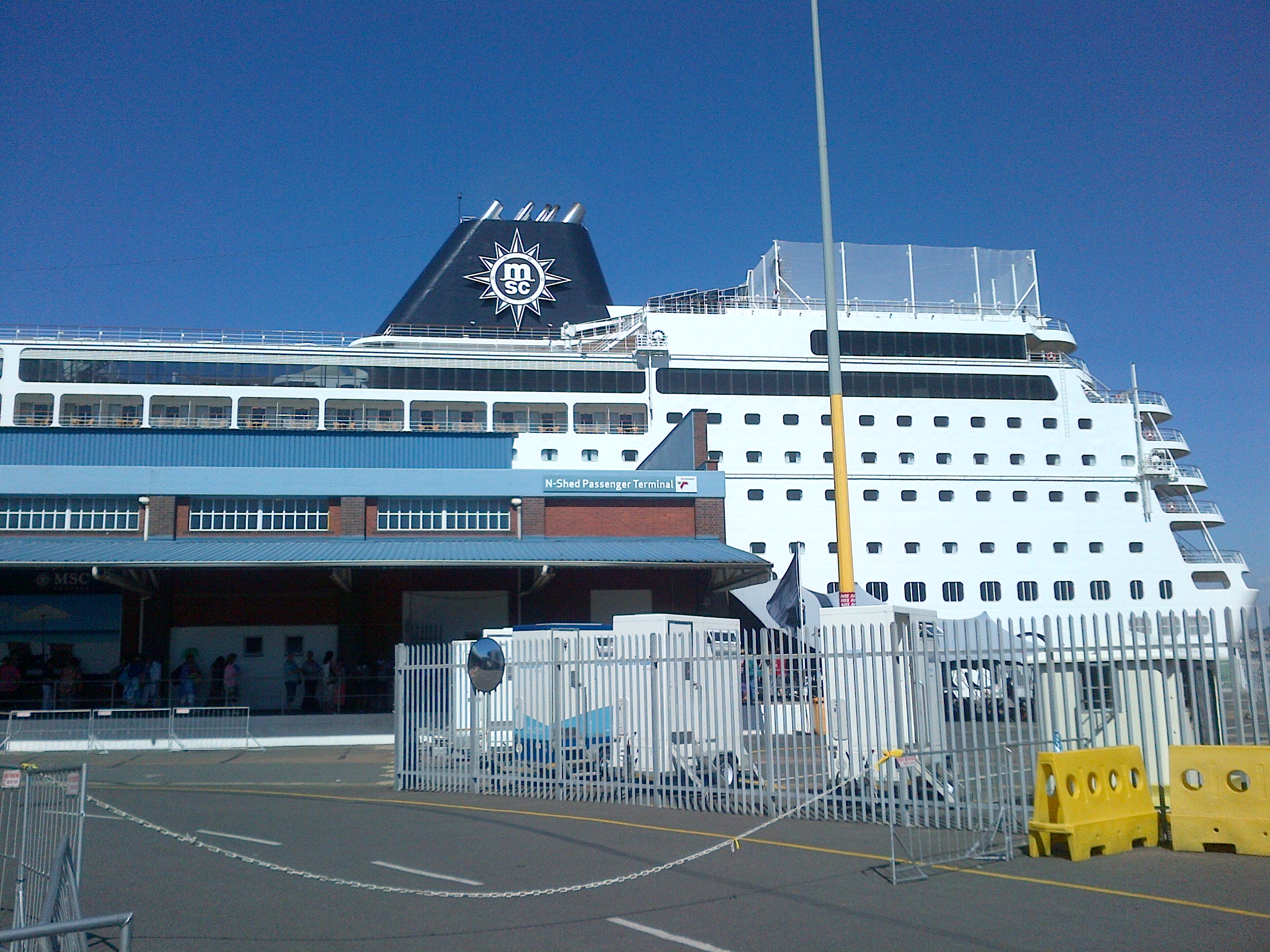 first sight of the MSC Sinfonia