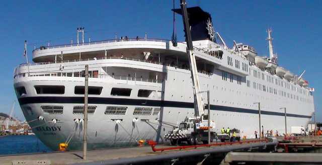 MSC Melody at the Eastern Mole in Cape Town