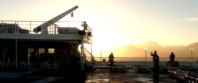 MSC Melody cruising around the Cape Peninsula in the morning
