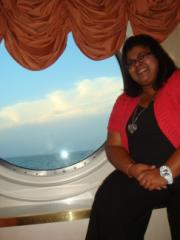 Verushka on the MSC Opera
