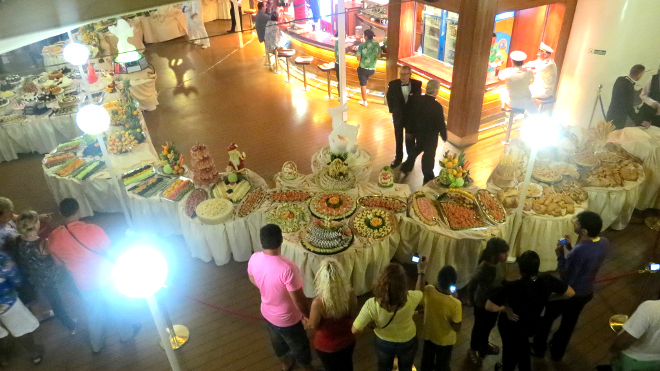evening buffet on the MSC Sinfonia