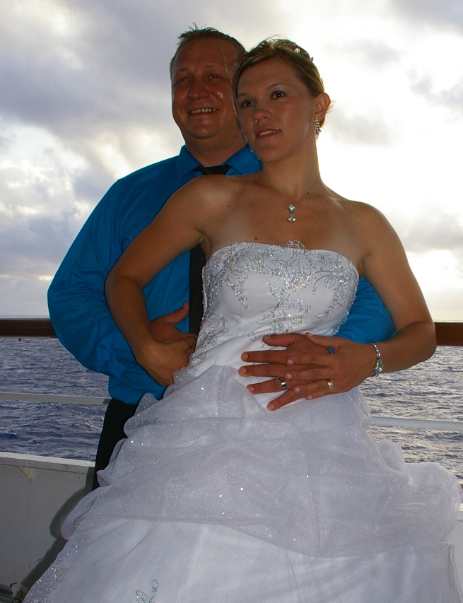 wedding couple on the MSC Sinfonia