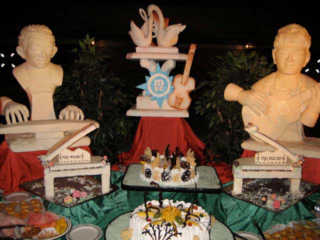 midnight buffet on the MSC Melody cruise ship