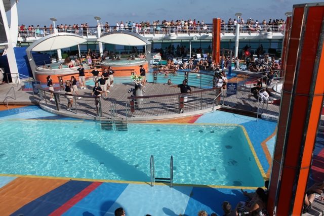 sailing away from Barcelona Party on the Liberty of the Seas