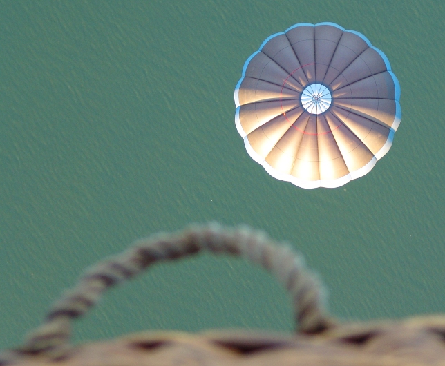 balloon below our basket