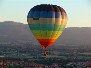 classic view of a hot air balloon
