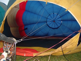 propane burners used to heat the air