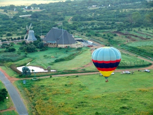 takeoff in a hot air balloon